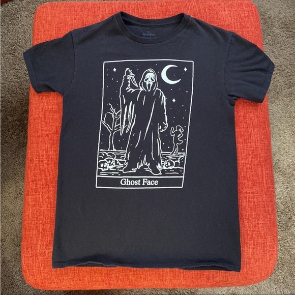 Hot Topic Tops - Ghost Face Scream Icons Of Horror Black Tarot Card T-Shirt